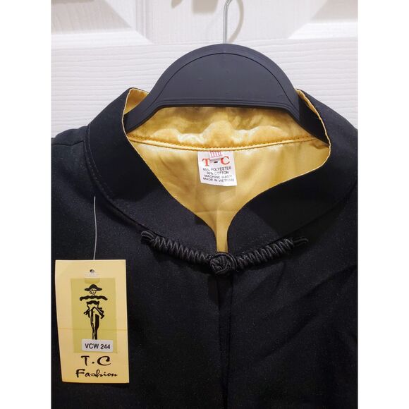 Black & Gold Embroidered Jacket with Yellow Roses - Picture 3 of 6